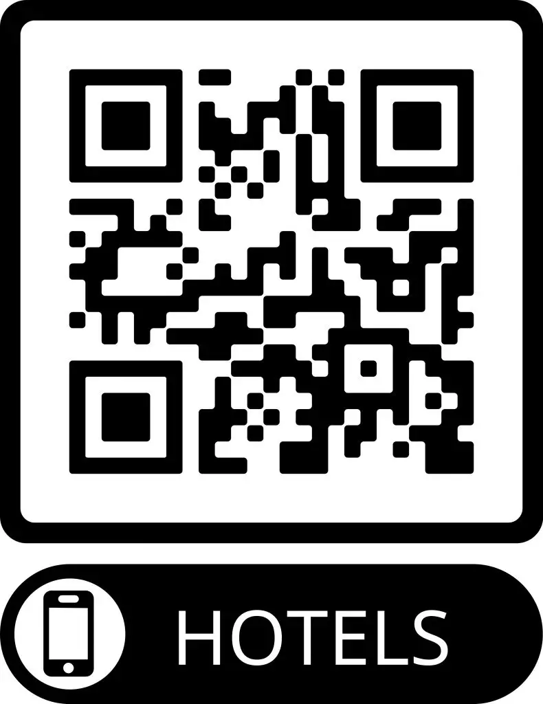 A QR code to access the hotels reserved for ArborEXPO '25.